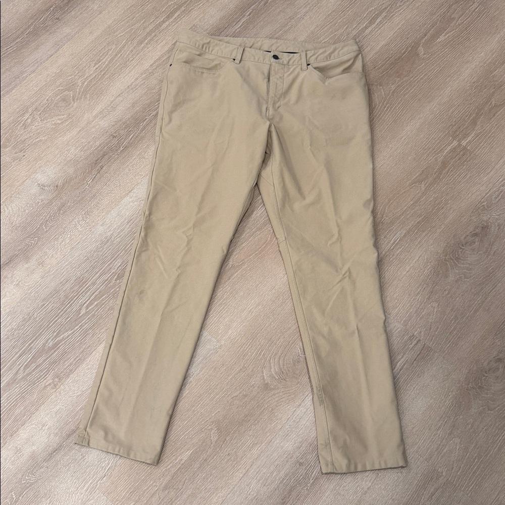 Lululemon Utility Tech Pants – Tan, 38” Waist